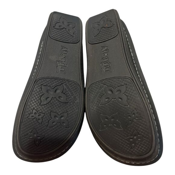 Alegria Deb 531 Debra Rose Embossed Black Leather Shoes Size 38 - 8-8.5 US - Picture 10 of 16